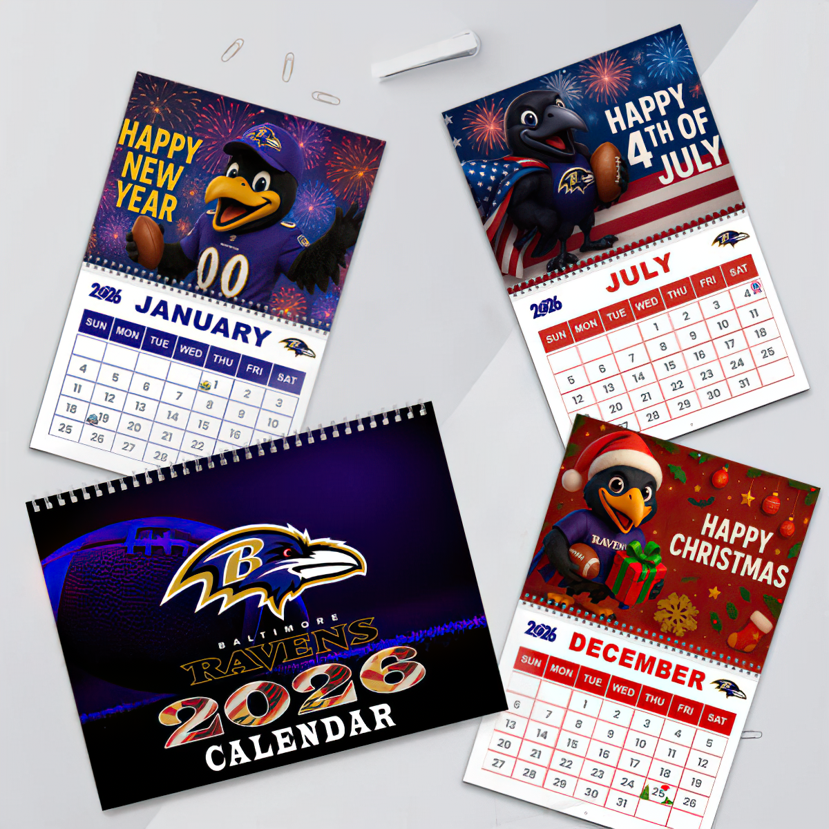 Premium NFL BAL Wall Calendar 2026 V1 NMD TTV