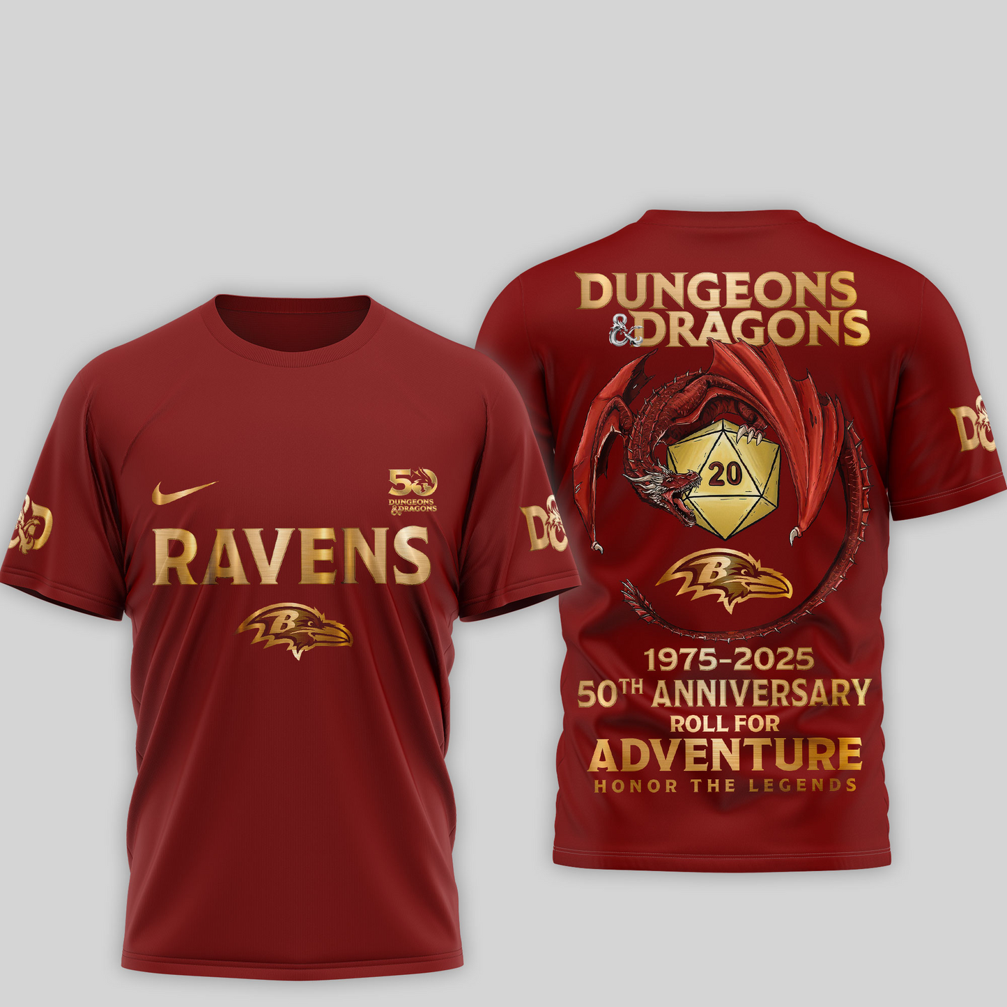 Premium NFL BAL x Dungeons And Dragons 50th Anniversary Shirt V15 NMD TTV