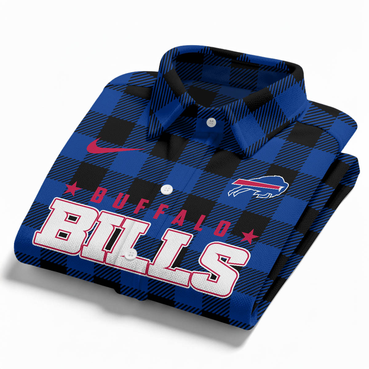 Premium NFL BUF Check Long-sleeve Casual Shirt V1 NMD TTV