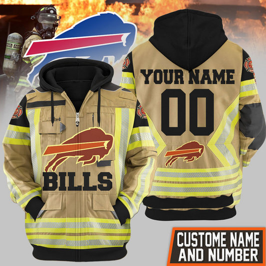 Premium NFL BUF Firefighter Zip Hoodie V1 NMD TTV