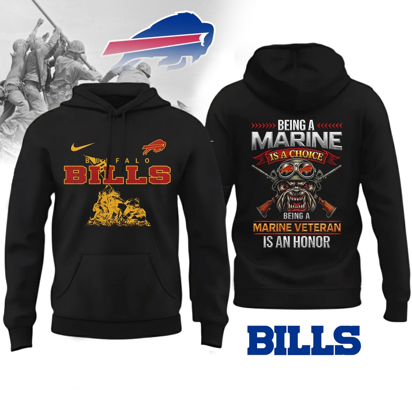 Premium NFL BUF Marine Veteran Shirt V2 NMD NHM