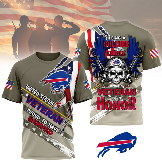 Premium NFL BUF Proud U.S. Veteran T-shirt V1 NMD TTV