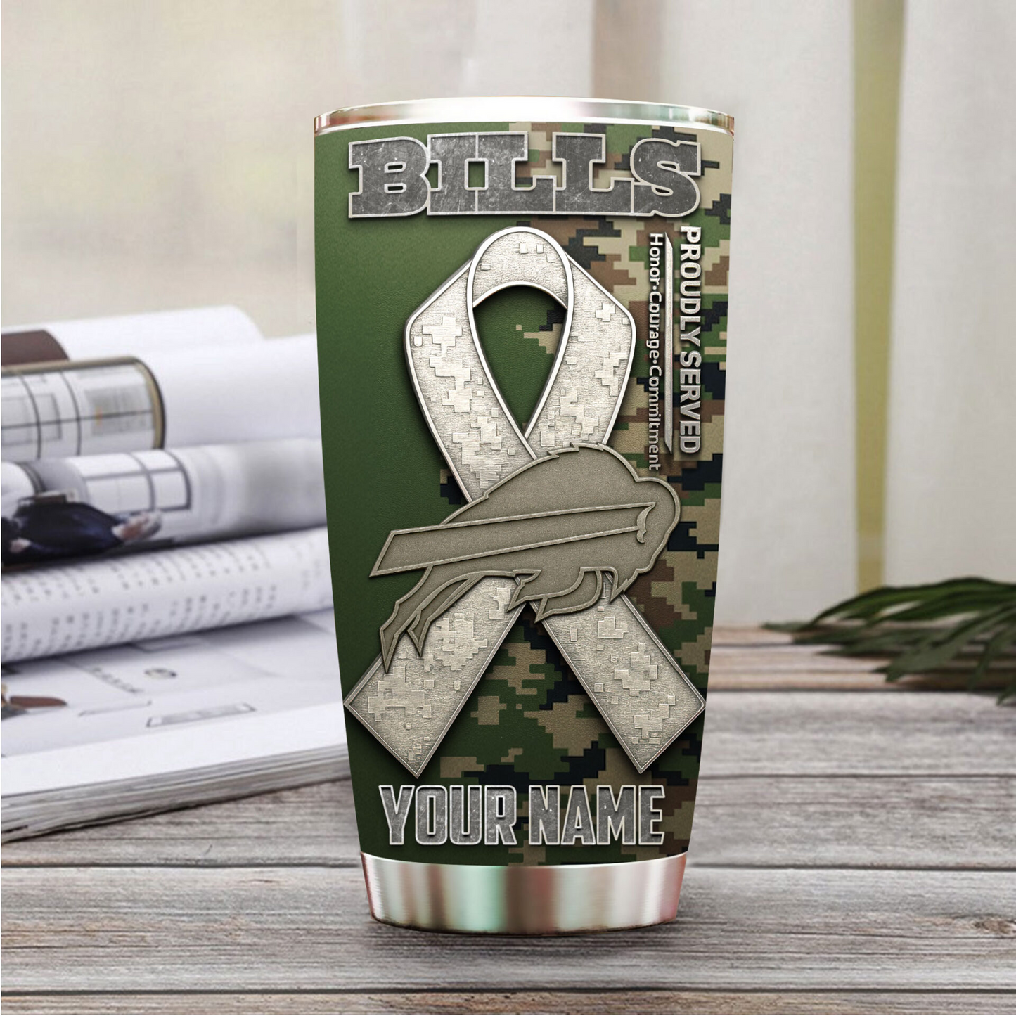 Premium NFL BUF Proudly Served Tumbler V1 NMD TTV