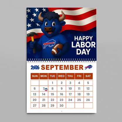 Premium NFL BUF Wall Calendar 2026 V1 NMD TTV