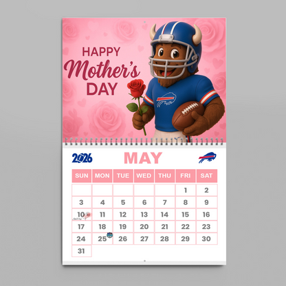Premium NFL BUF Wall Calendar 2026 V1 NMD TTV