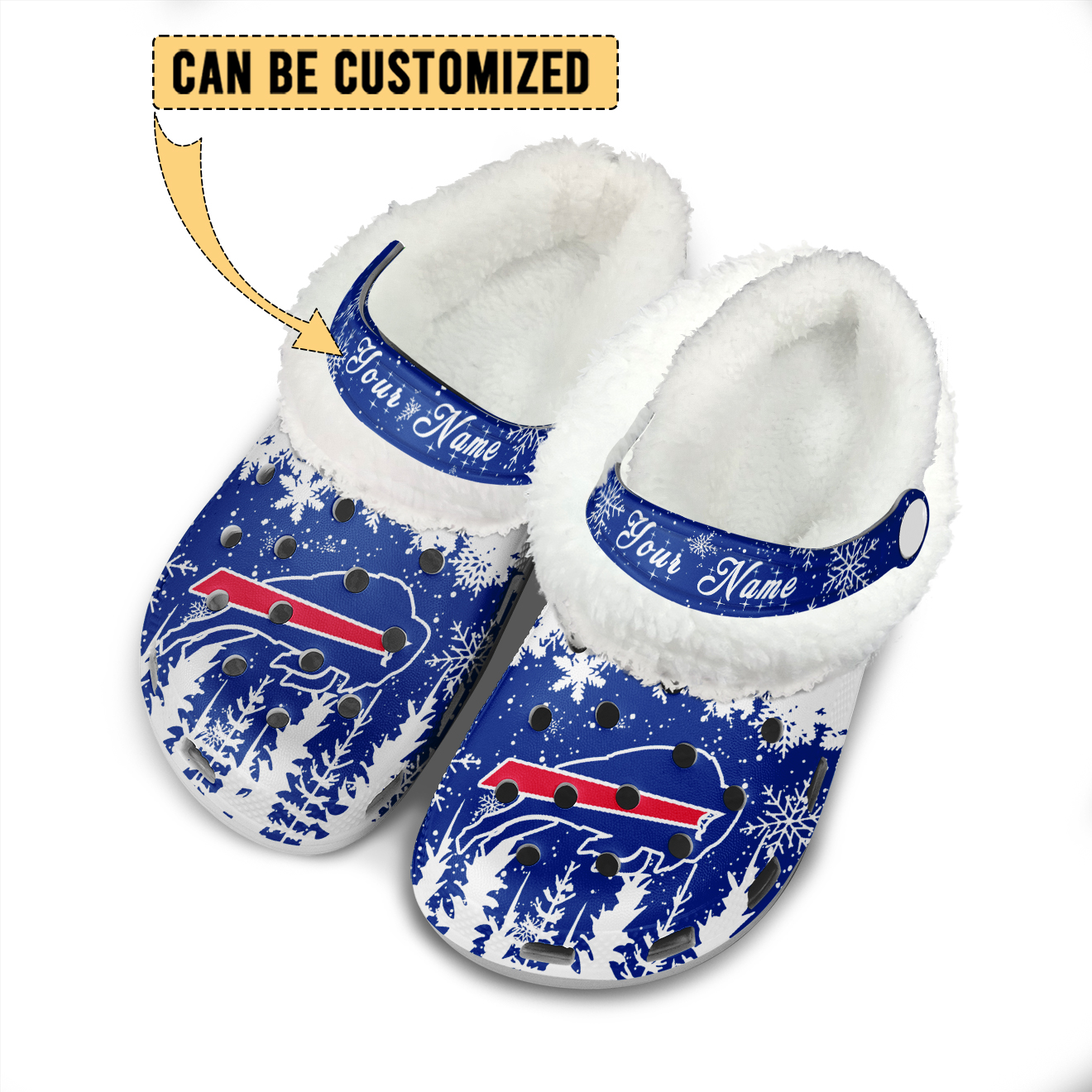Premium NFL BUF Winter Fleece Clogs V1 NMD TTV