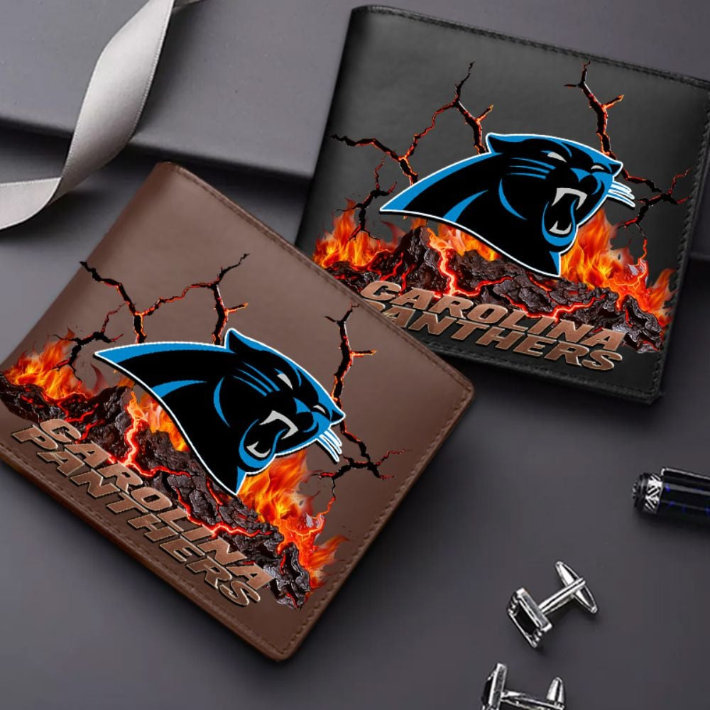 Premium NFL CAR Cracked Fire Leather Wallet V1 NMD TTV