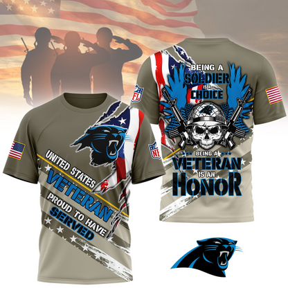 Premium NFL CAR Proud U.S. Veteran T-shirt V1 NMD TTV