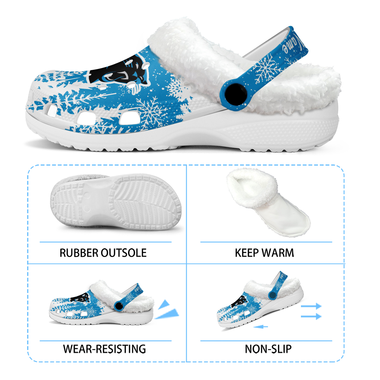 Premium NFL CAR Winter Fleece Clogs V1 NMD TTV