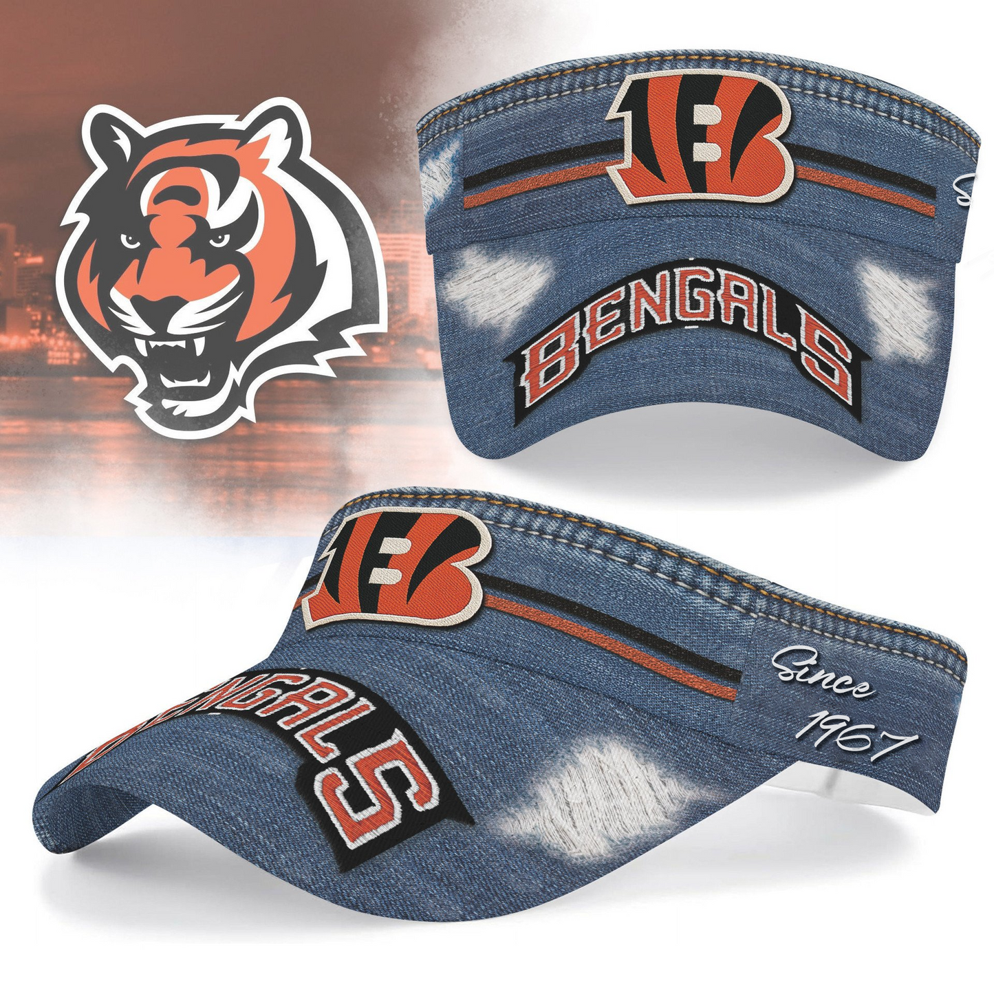 Premium NFL CCBG Denim Sun Visor Cap V2 NMD  DDT TTV