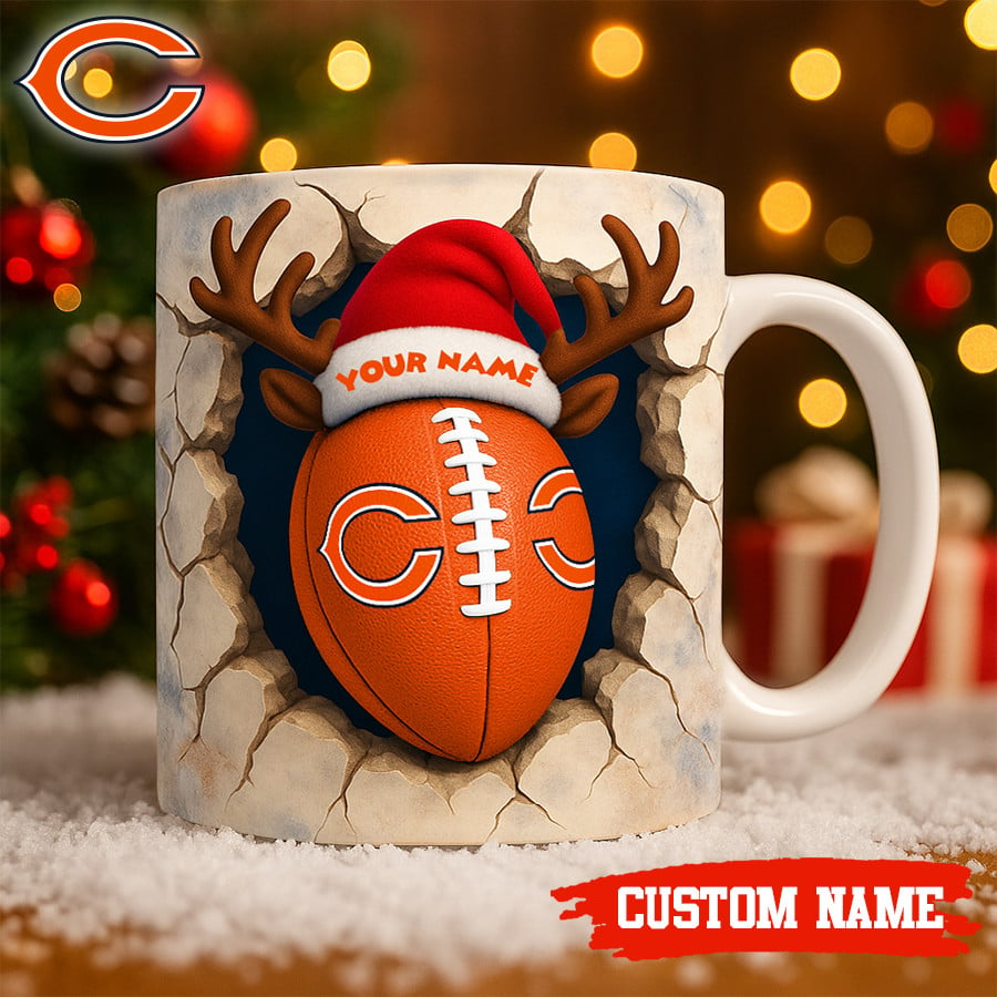 Premium NFL CHI Christmas Football Ceramic Mug V2 NMD TTV