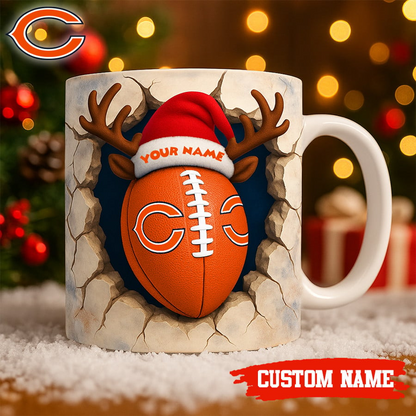 Premium NFL CHI Christmas Football Ceramic Mug V2 NMD TTV