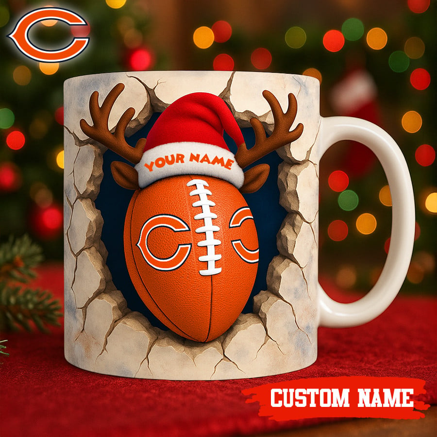 Premium NFL CHI Christmas Football Ceramic Mug V2 NMD TTV