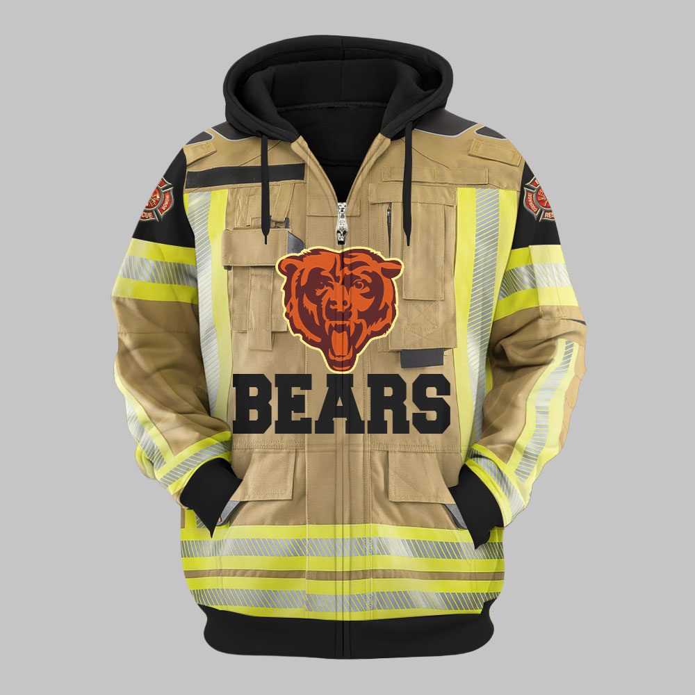 Premium NFL CHI Firefighter Zip Hoodie V1 NMD TTV