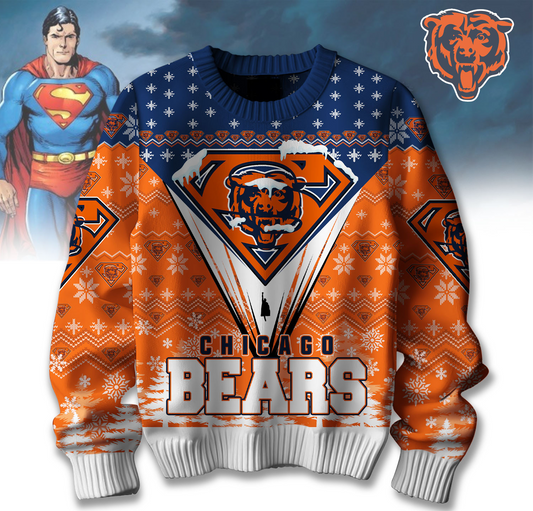 Premium NFL CHI Merry Super Christmas Sweater V1 NMD TTV