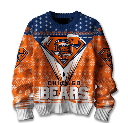 Premium NFL CHI Merry Super Christmas Sweater V1 NMD TTV