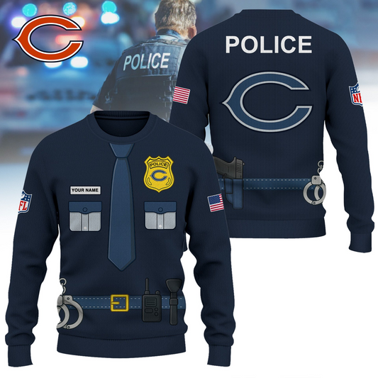 Premium NFL CHI Police Office Costume Shirt V1 NMD TTV