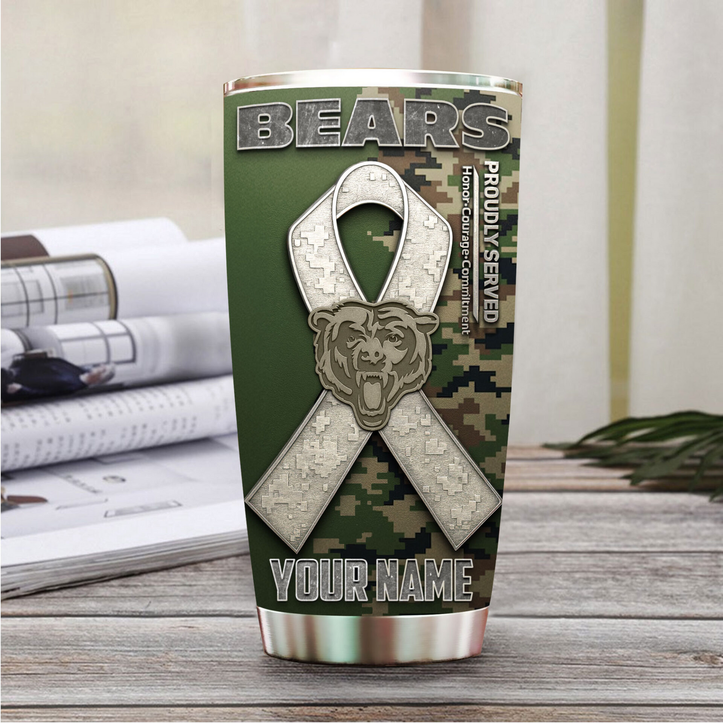 Premium NFL CHI Proudly Served Tumbler V1 NMD TTV