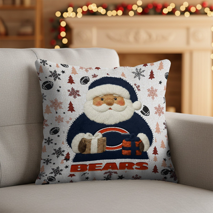 Premium NFL CHI Santa Christmas Pillow V1 NMD TTV