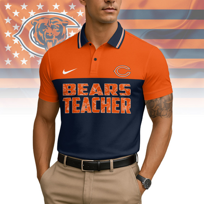 Premium NFL CHI Teacher Appreciation Polo Shirt V15 NMD TTV