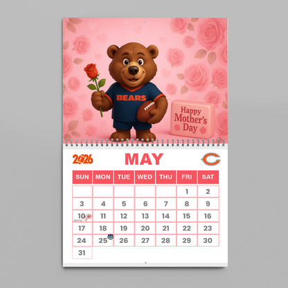 Premium NFL CHI Wall Calendar 2026 V1 NMD TTV