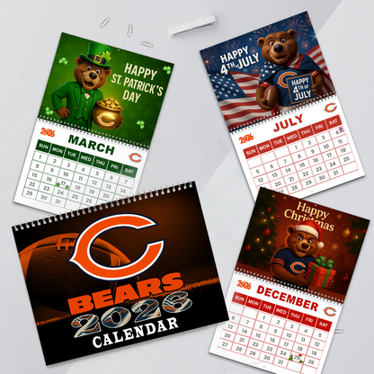 Premium NFL CHI Wall Calendar 2026 V1 NMD TTV