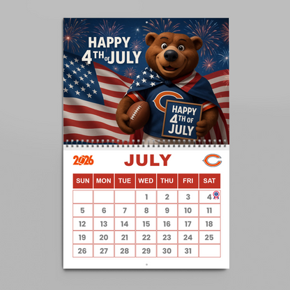 Premium NFL CHI Wall Calendar 2026 V1 NMD TTV