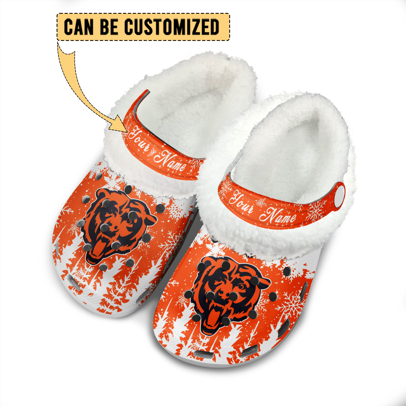 Premium NFL CHI Winter Fleece Clogs V1 NMD TTV