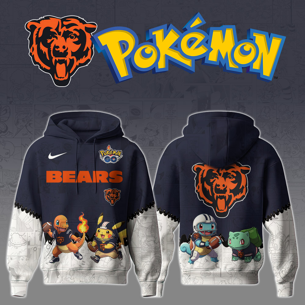 Premium NFL CHI x Pokemon Hoodie V1 NMD TTV