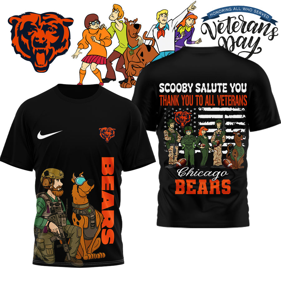 Premium NFL CHI x SCO Salute Veterans T-shirt V15 NMD NHM