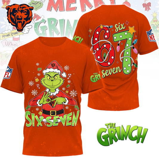 Premium NFL CHI x The Grinch Six Seven T-shirt V14 NMD NHM