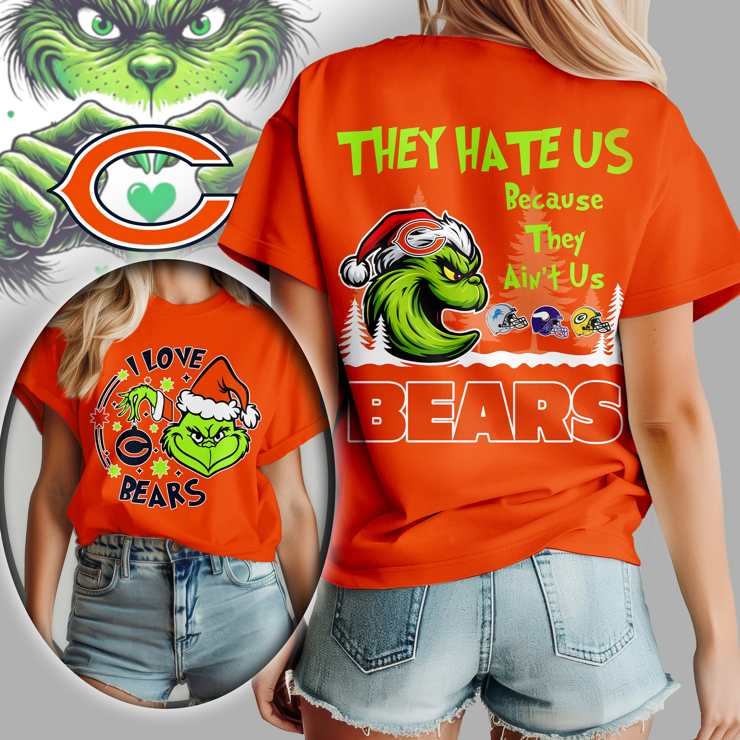 Premium NFL CHI x The Grinch They Hate Us V1 NMD TTV