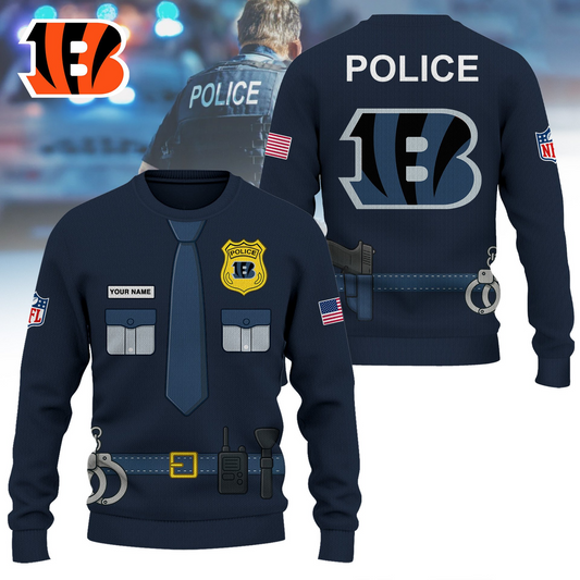 Premium NFL CIN Police Office Costume Shirt V1 NMD TTV