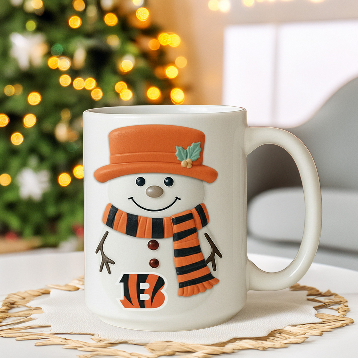 Premium NFL CIN Santa Ceramic Mug V1 NMD TTV