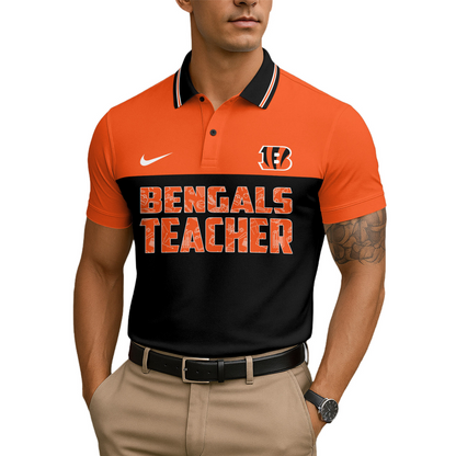 Premium NFL CIN Teacher Appreciation Polo Shirt V15 NMD TTV