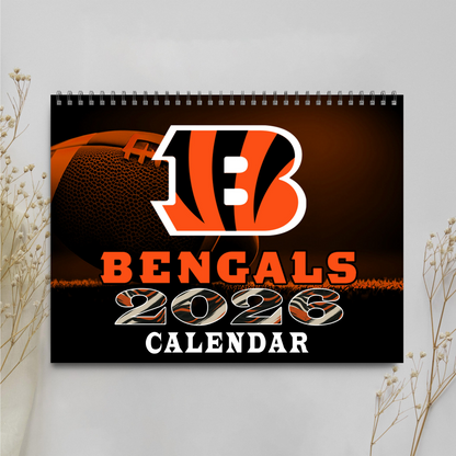Premium NFL CIN Wall Calendar 2026 V1 NMD TTV