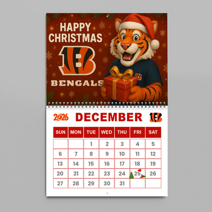 Premium NFL CIN Wall Calendar 2026 V1 NMD TTV