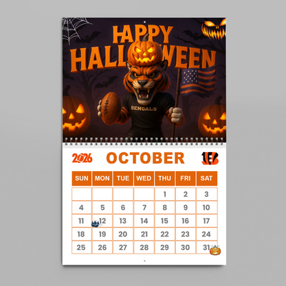 Premium NFL CIN Wall Calendar 2026 V1 NMD TTV