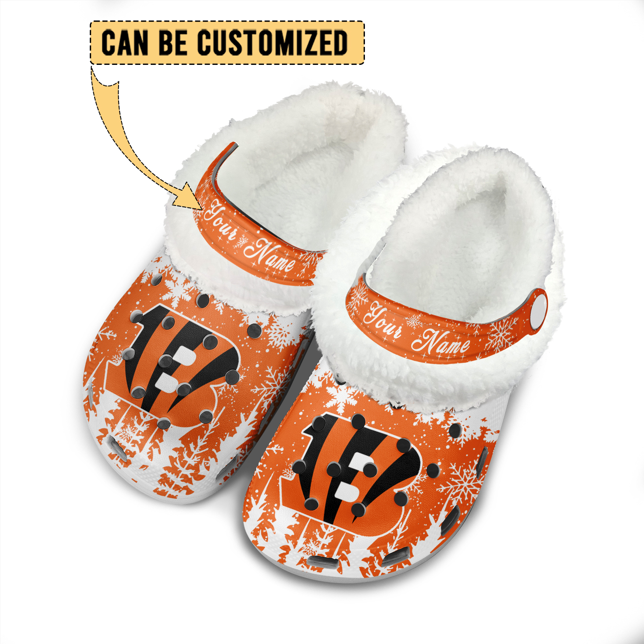 Premium NFL CIN Winter Fleece Clogs V1 NMD TTV