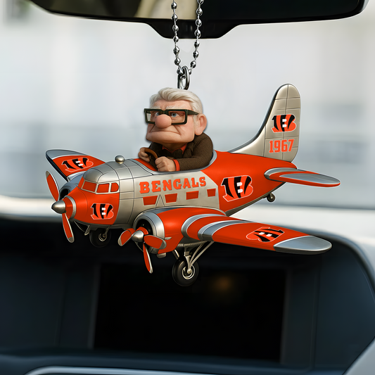 Premium NFL CIN x CARL Car Ornament V1 DATND TANTD