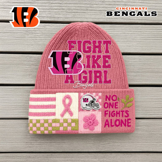 Premium NFL CIN x Fight Like A Girl Beanie Hat NDT NHM