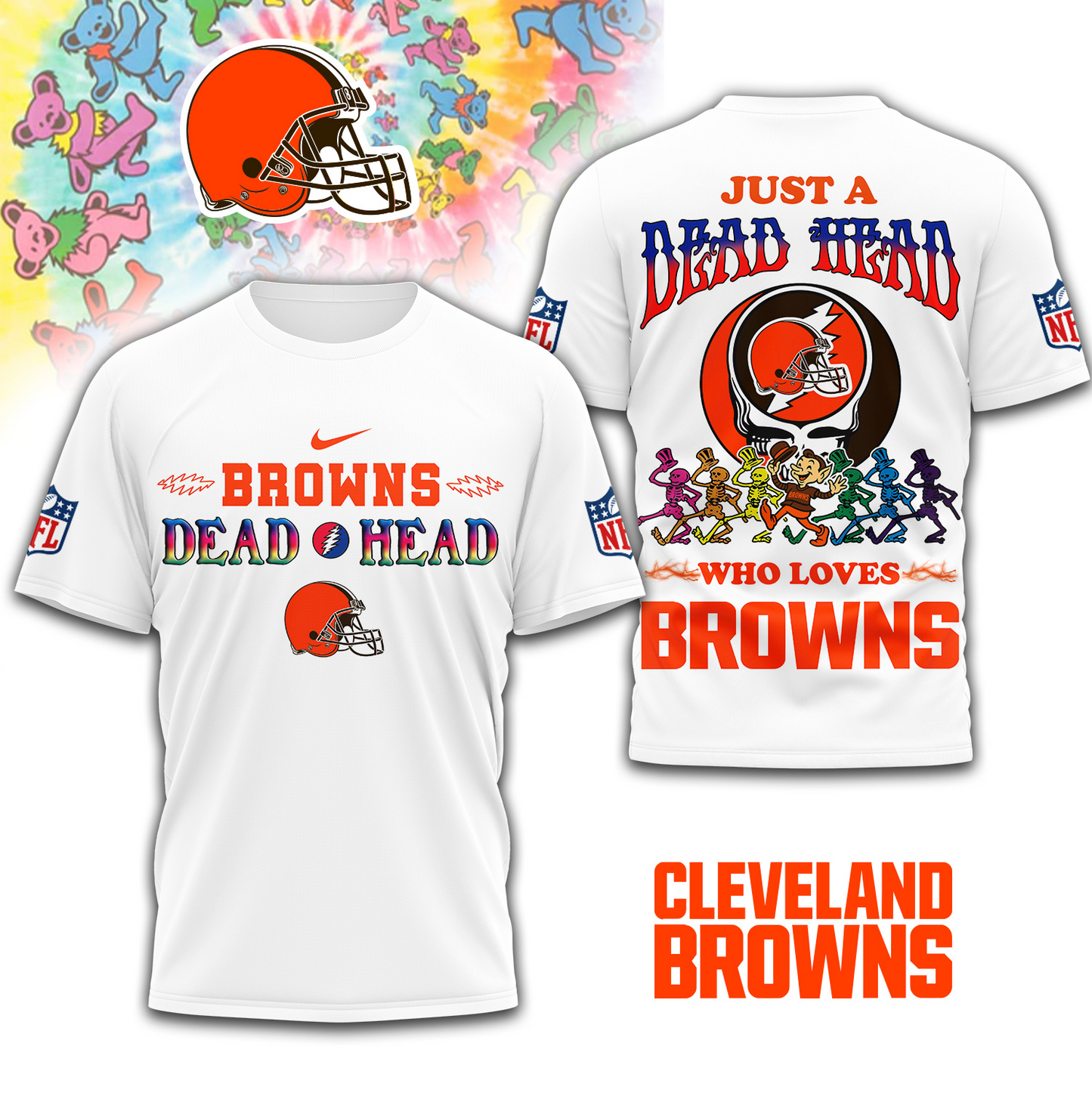 Premium NFL CLE Deadhead T-shirt V17 NMD TTV.png