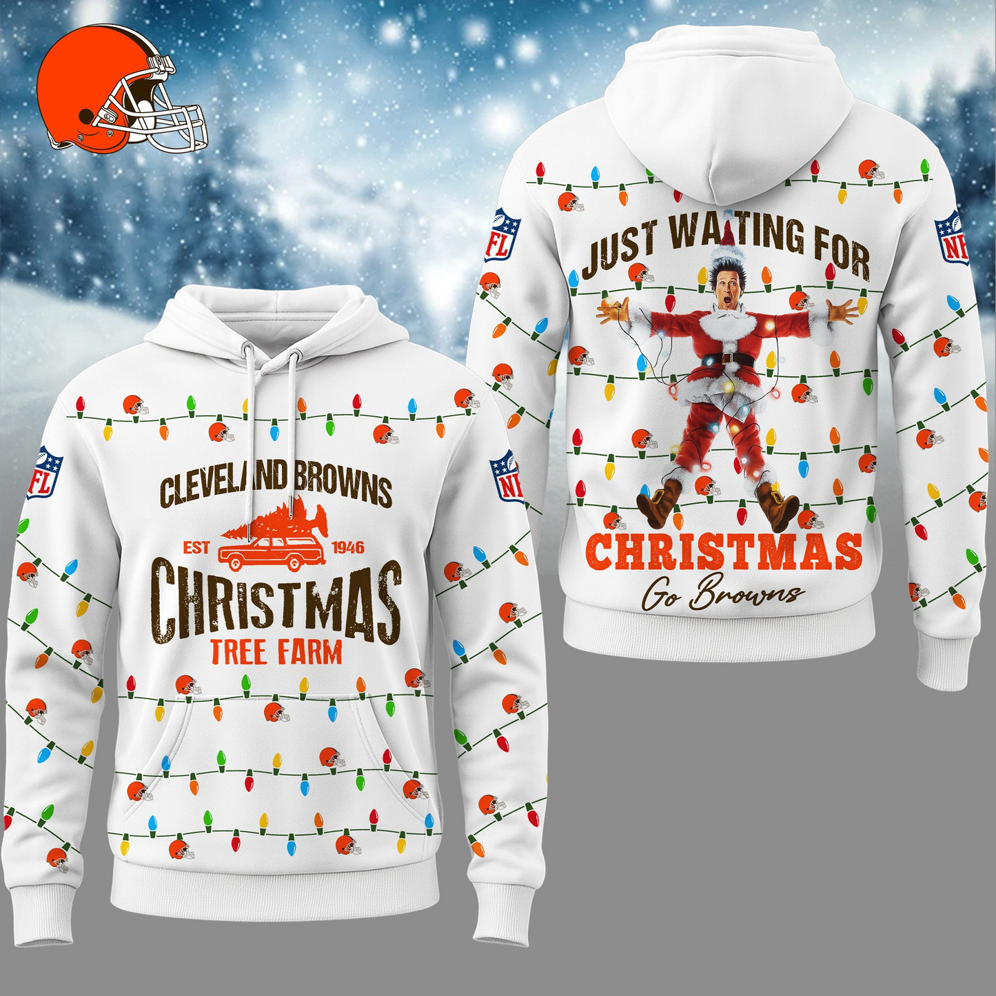 Premium NFL CLE Griswold Christmas Hoodie V1 NMD TTV