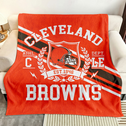Premium NFL CLE Legacy Fleece Blanket V3 NMD TTV