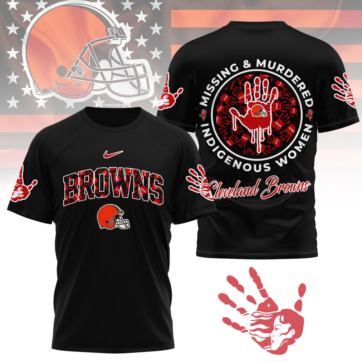 Premium NFL CLE MMIW Awareness Shirt V1 NMD TTV