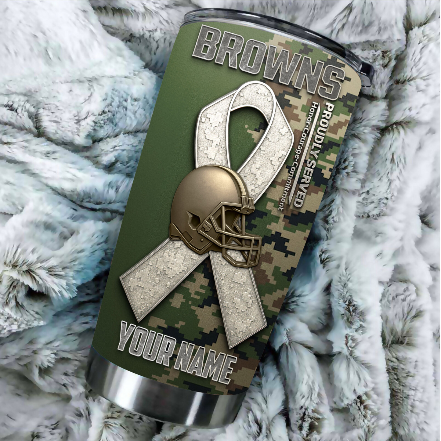 Premium NFL CLE Proudly Served Tumbler V1 NMD TTV