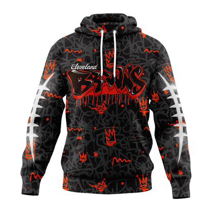 Premium NFL CLE Special Graffiti Hoodie V2 NMD  TTV