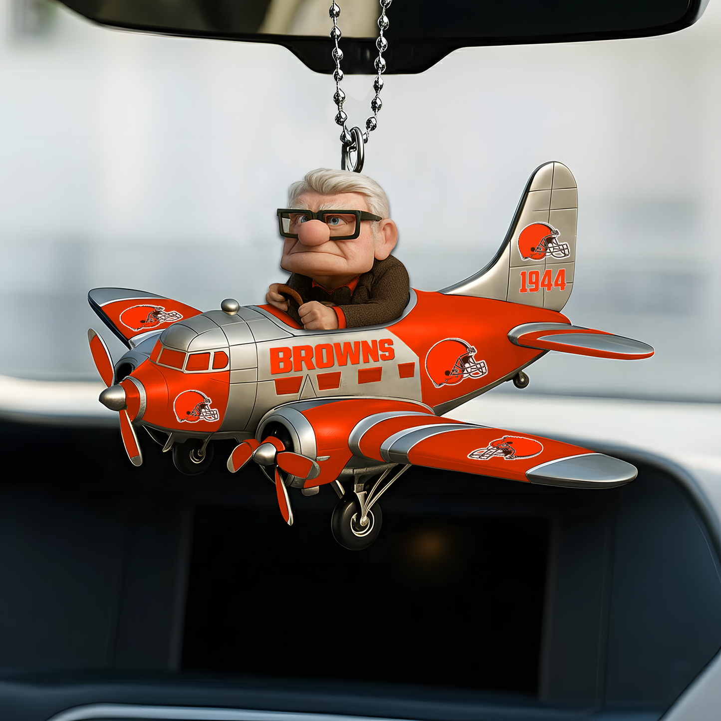 Premium NFL CLE x CARL Car Ornament V1 DATND TANTD