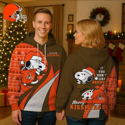 Premium NFL CLE x SNP Funny Christmas Hoodie V1 NMD TTV