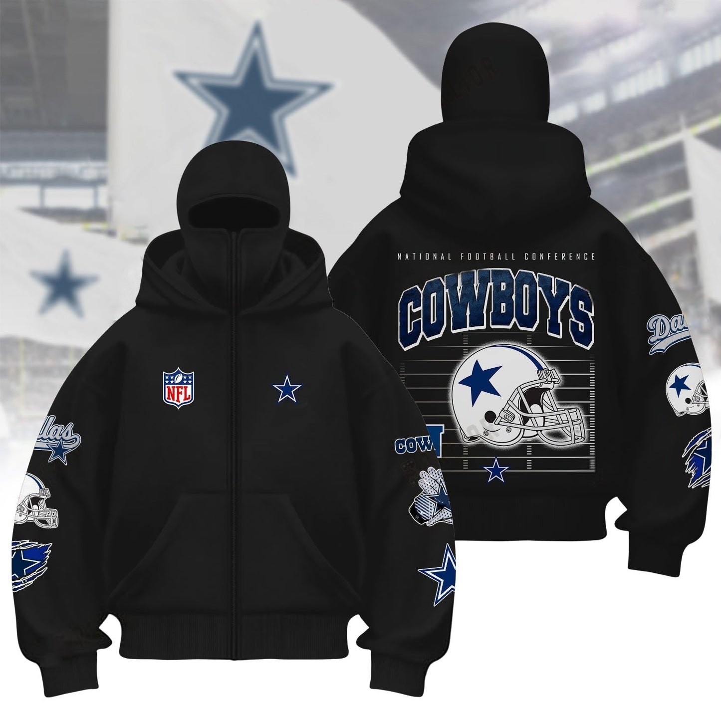 Premium NFL DAL Hoodie Balaclava V1 NMD NHM